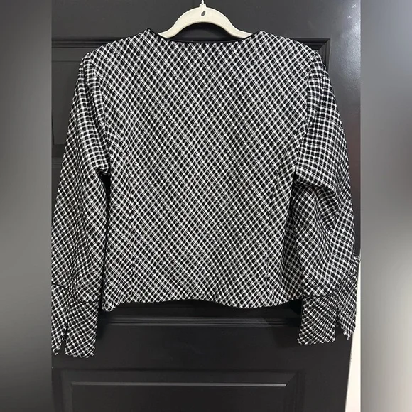 NWT SPANX Ponte Lady Jacket, Large in Black\White